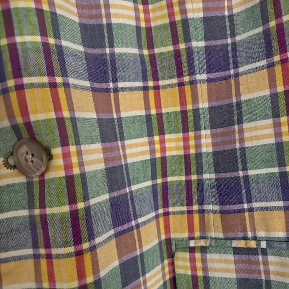 Vintage Brooks Brothers Plaid Derby Bold Sport Blazer USA Preppy Size 42R